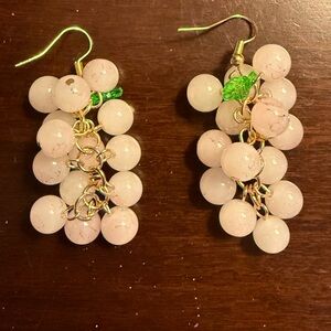 Elegant Gold hardware and White Beaded Earrings